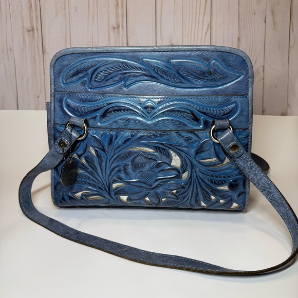 Patricia Nash Handbags - Patricia Nash 10th Anniversary Edition Blue Leather Handbag